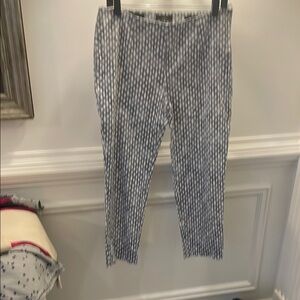 Peserico Navy and White Patterned Trousers